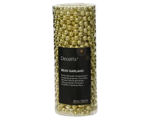 Decoris Bead Garland Gold 1000cm