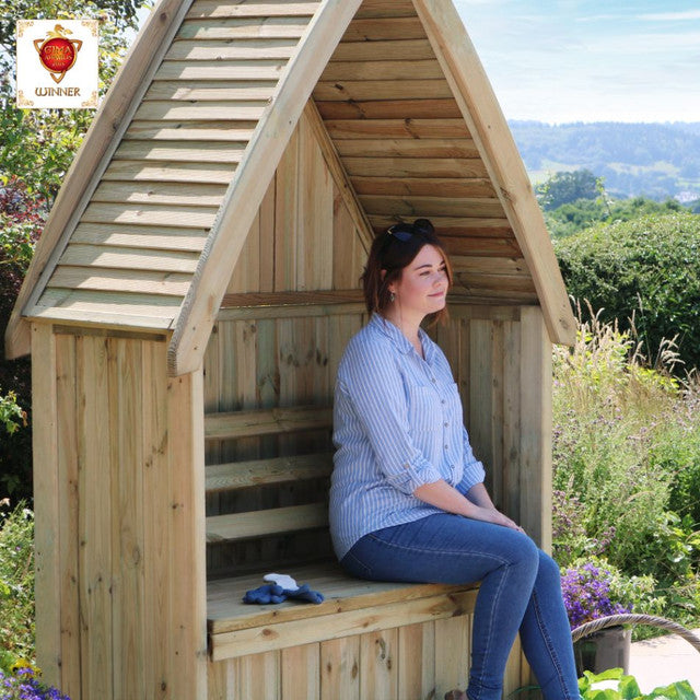 Zest Cheltenham Garden Arbour with Storage Box