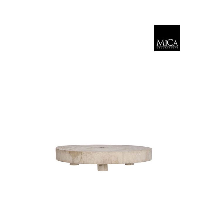 Mica Bink Decoration Table Light Brown - H6.5 x D20Cm