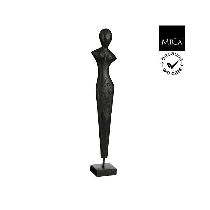 Mica Penang Mango Wood Silhouette Decoration Black 65cm