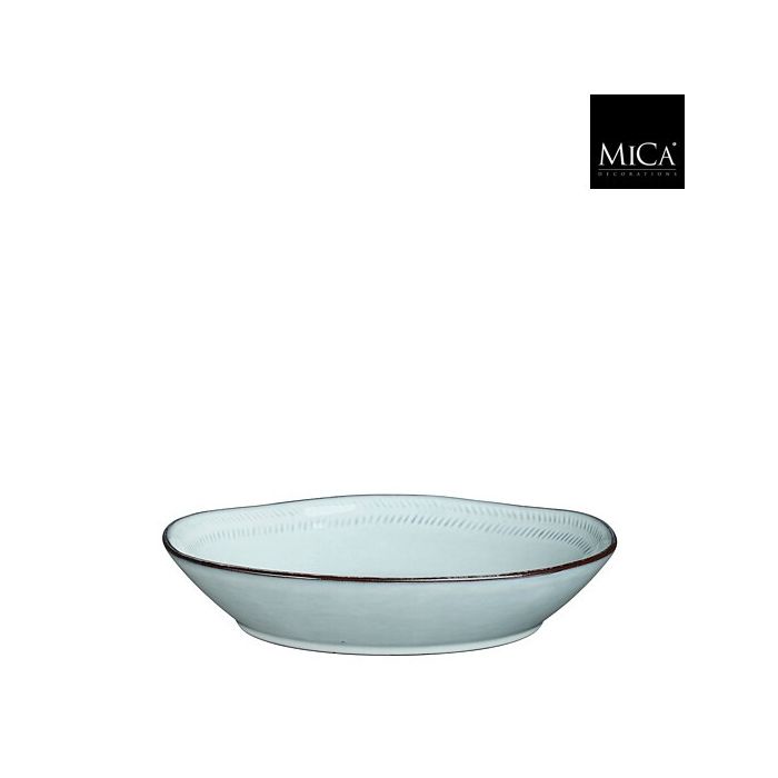 Mica Racco Stoneware Dish Light Grey 23cm