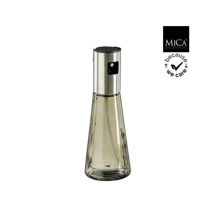Mica Recycled Glass Oil & Vinegar Bottle Grey