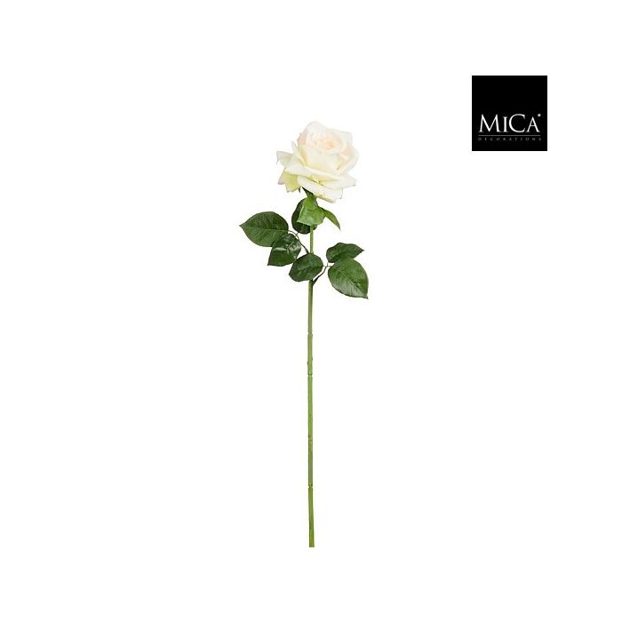 Mica Artificial Real Touch Rose Stem Cream 65cm