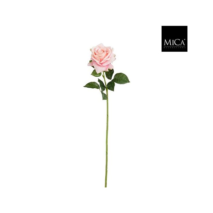 Mica Artificial Real Touch Rose Stem Pink 65cm
