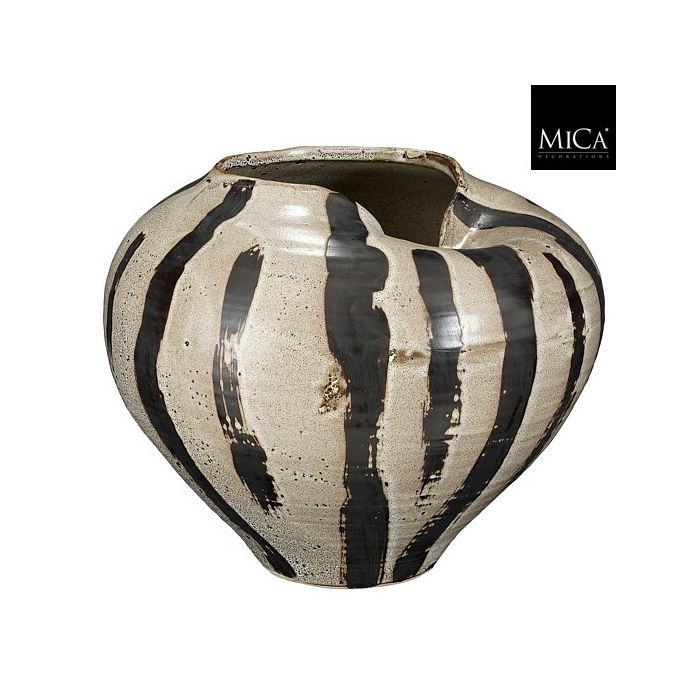 Mica Nanda Ceramic Vase Brown 34cm