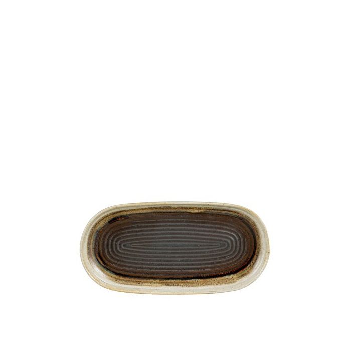 Mica Ethan Porcelain Oval Plate Black 23cm