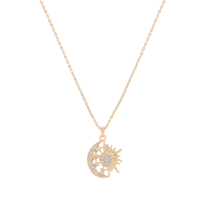 Tipperary Crystal Star, Sun & Moon Cubic Zirconia Inset Pendant Gold