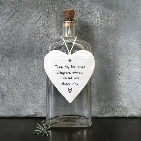 East of India Porcelain Round Heart - Those We Love