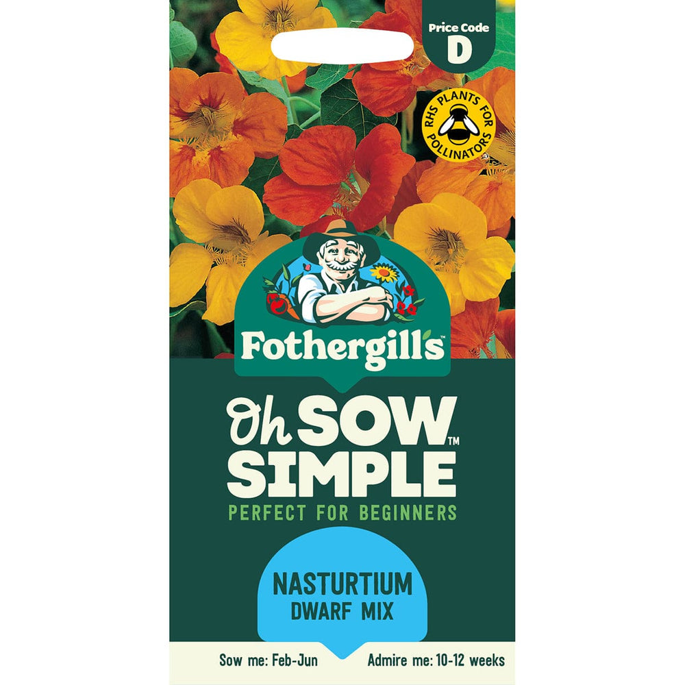 Mr Fothergills Oh Sow Simple Nasturtium Dwarf Mix