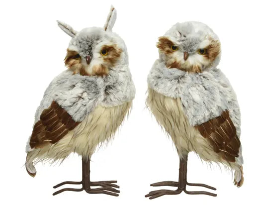 Decoris Owl Brown with Goose Feather Detail 50cm Single Assorted