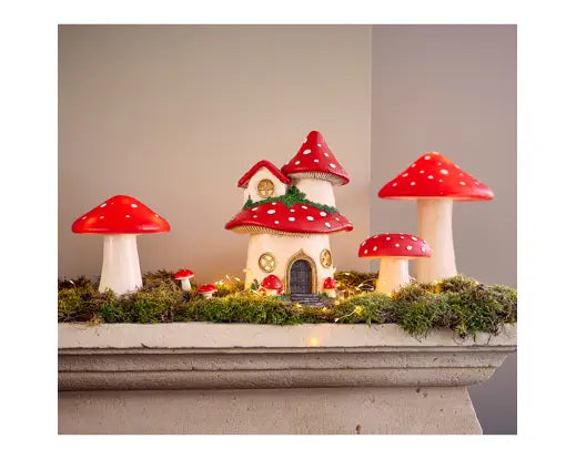 Lumineo Illuminated Micro LED Mushroom 27.5cm
