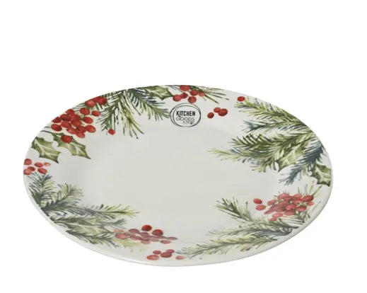 Decoris Porcelain Dinner Plate Leaves & Berries 27.2cm x 27.2cm x 2.4cm