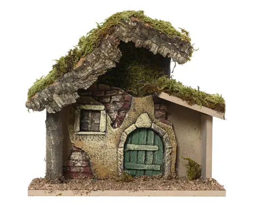 Decoris Nativity House Wood L.23cm x W.11cm x H.21cm
