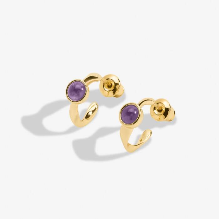 Joma Jewellery A Little 'Birthstone' Gold Plated Hoop Earrings