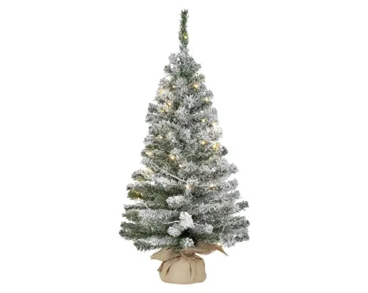 Everlands Imperial Mini Snowy Lit Tree Warm White 90cm