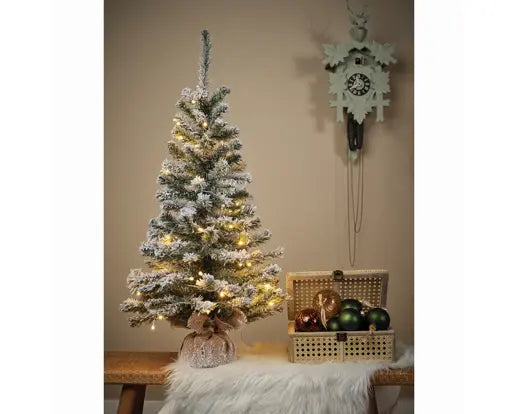 Everlands Imperial Mini Snowy Lit Tree Warm White 90cm