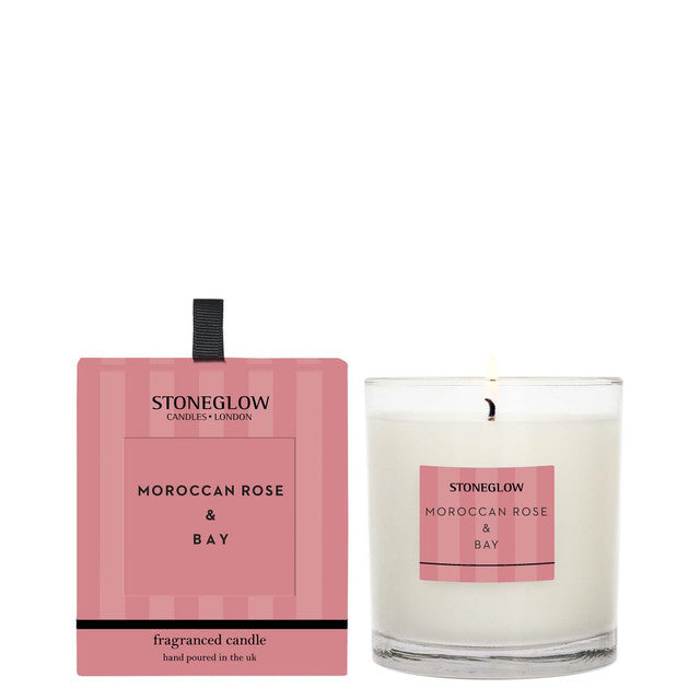 Stoneglow Modern Classics Tumbler Candle Moroccan Rose & Bay