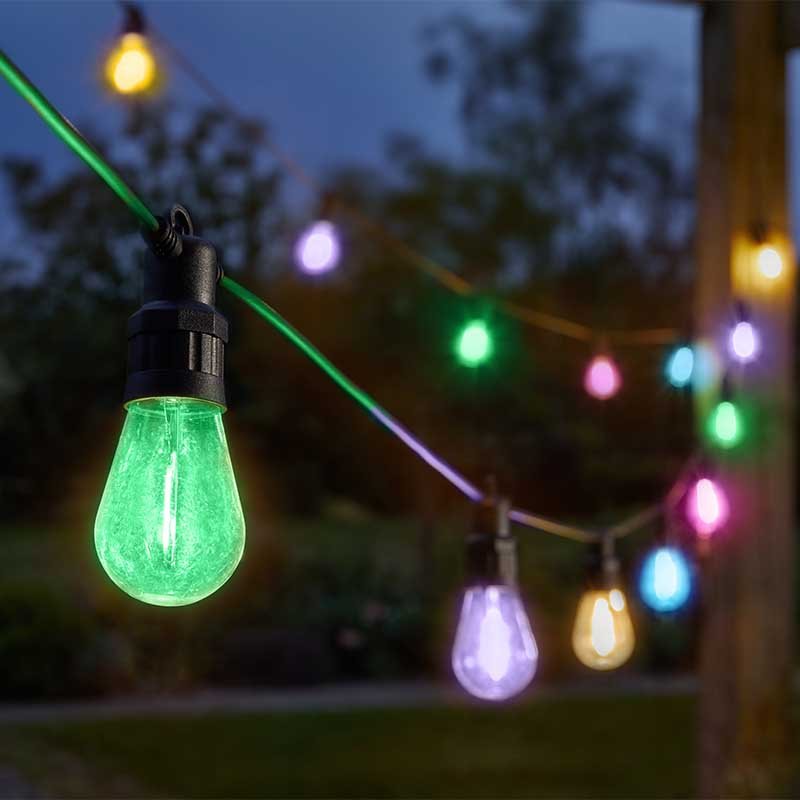 Smart Garden Vintage Festoon String Lights Multi Coloured Set of 10