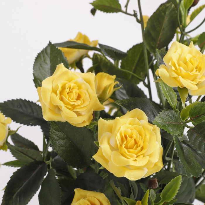 Mica Artificial Potted Rosebush 33cm