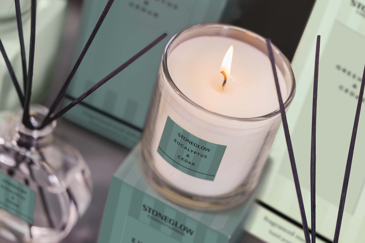 Stoneglow Tumbler Candle Eucalyptus & Cedar