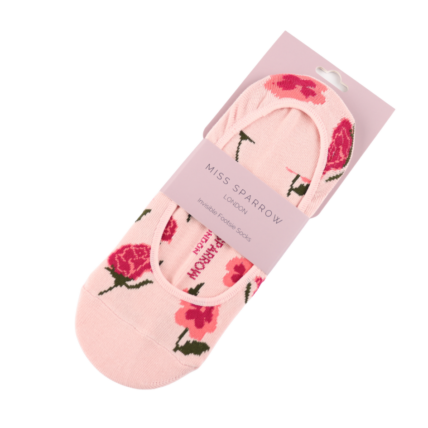 Miss Sparrow Botany Study Invisible Footsie Socks Dusky Pink
