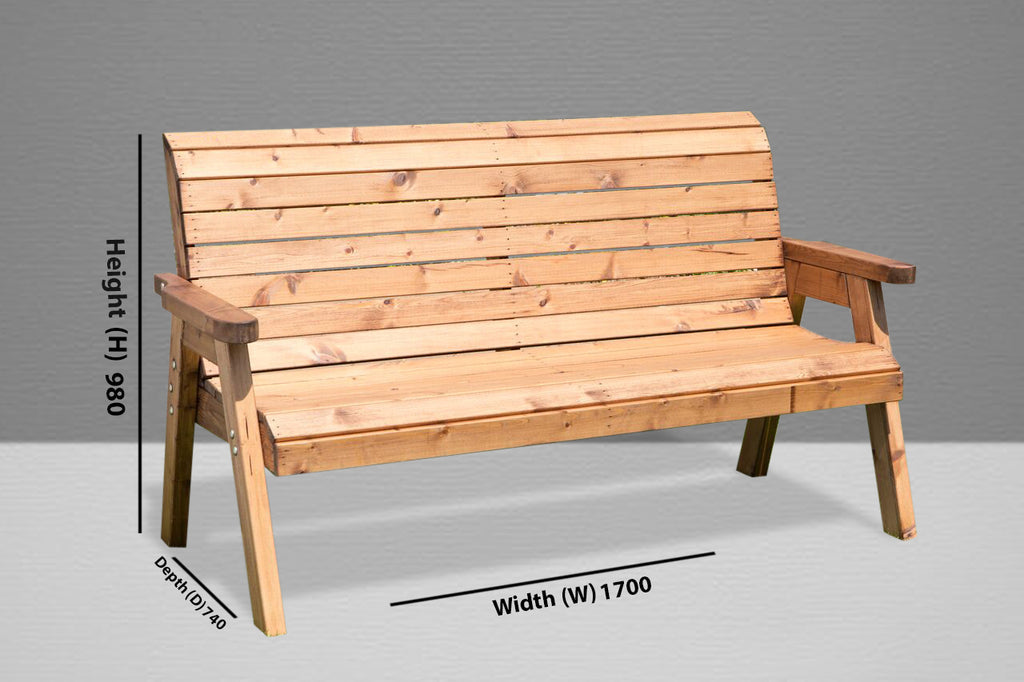Charles Taylor Three Seat Winchester Wooden Bench
