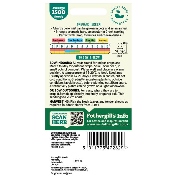 Mr Fothergills Oregano (Greek)