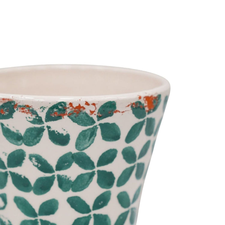 Ivyline Porto Green Tile Tapered Planter