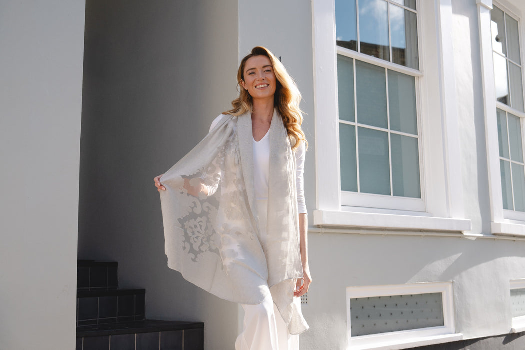 Park Lane White Sheer Scarf