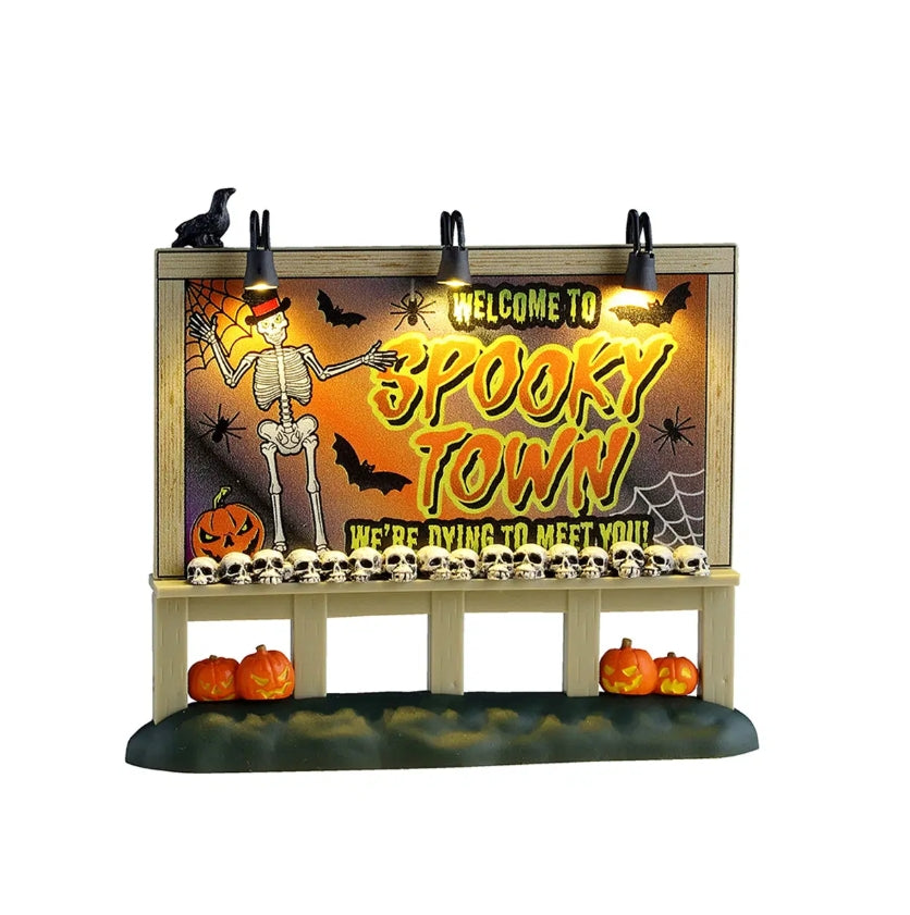 Lemax Welcome To Spooky Town Sign 54476