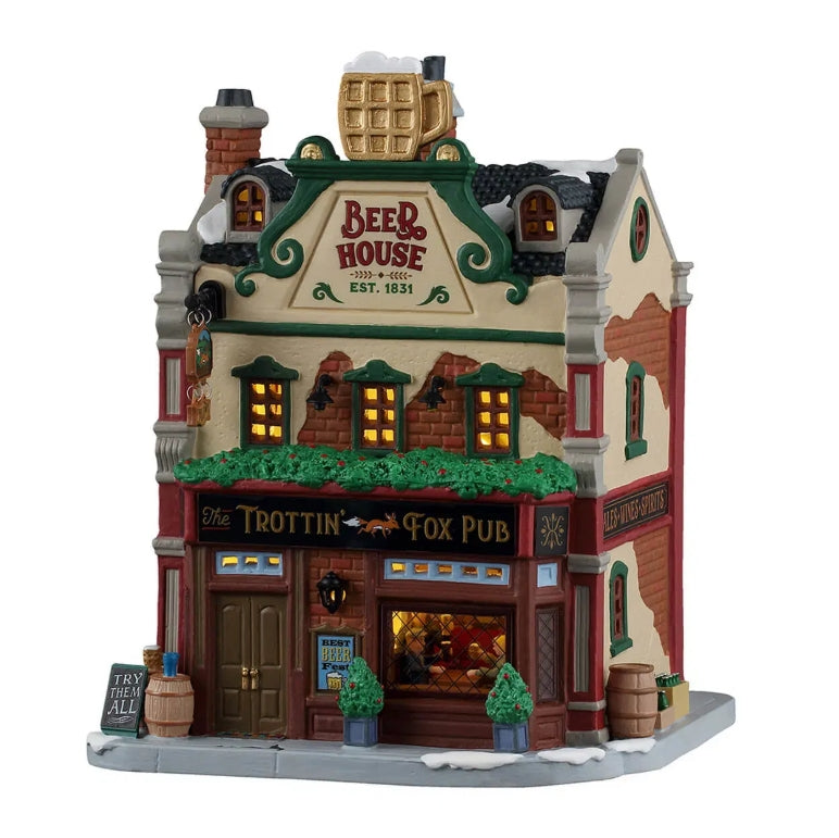 Lemax The Trottin Fox Pub With Adaptor 65555-UK