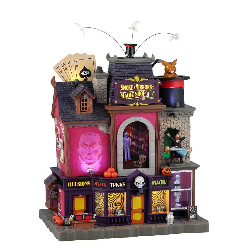 Lemax Smoke & Mirrors Magic Shop With Adaptor 45218-UK