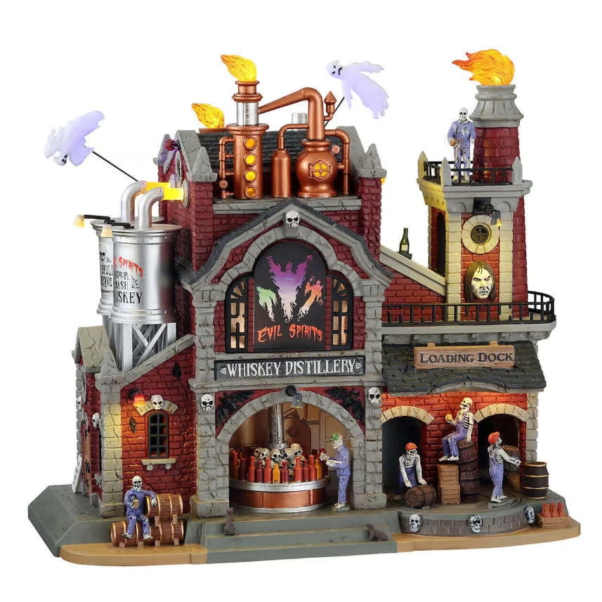 Lemax Evil Spirits Whiskey Distillery With Adaptor 15723-UK