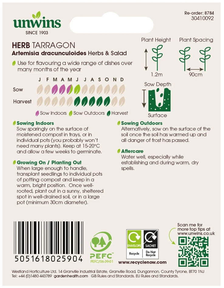 Unwins Tarragon Seeds