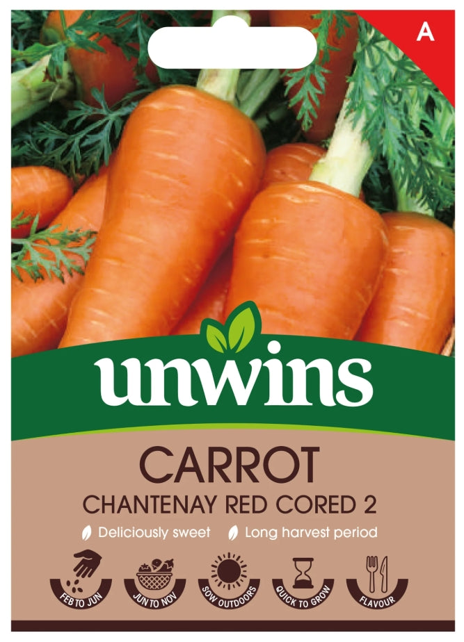 Unwins Carrot Chantenay Red Cored 2 Seeds