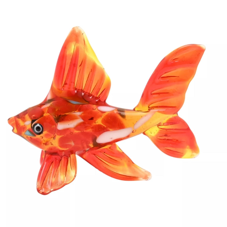 Objets D'art Miniature Glass Figurine Goldfish