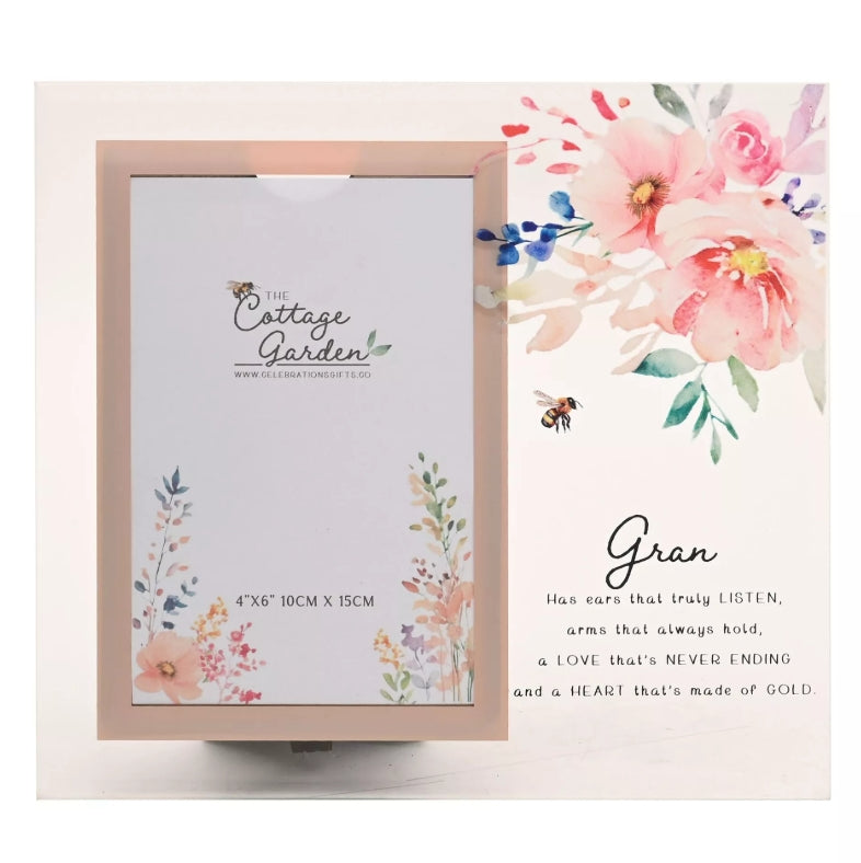 The Cottage Garden Glass Photo Frame - Gran