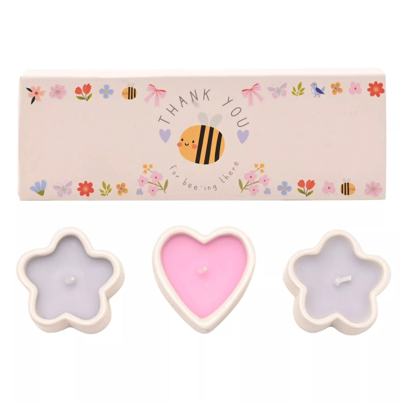 Celebrations Love Life Set Of 3 Mini Candles - Thank You