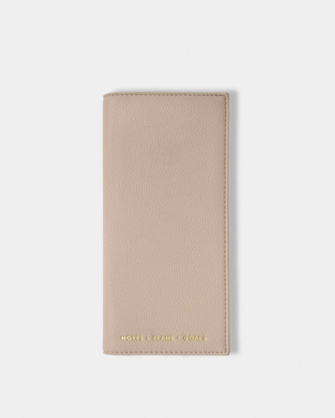 Katie Loxton Slim Notebook Cover Notes, Plans, Goals Light Taupe
