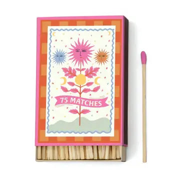 Designworks Adopo Boxed Matches "Sun" Hot Pink