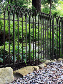Panacea Gothic Fence Section Black 92x121