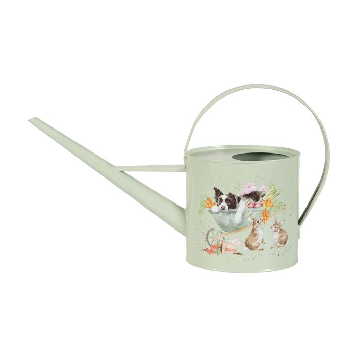 Wrendale Designs 'Sleeping on the Job' Border Collie and Rabbit Watering Can