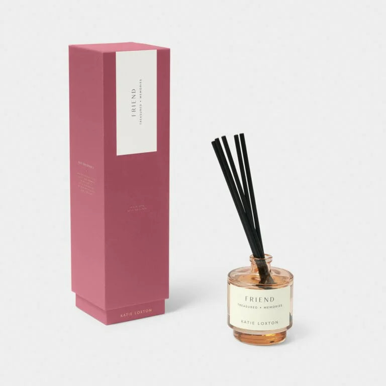 Katie Loxton Sentiment Reed Diffuser Friend Peach Rose And Sweet Mandarin 27.2 cm X 7.2 cm X 7.2 cm