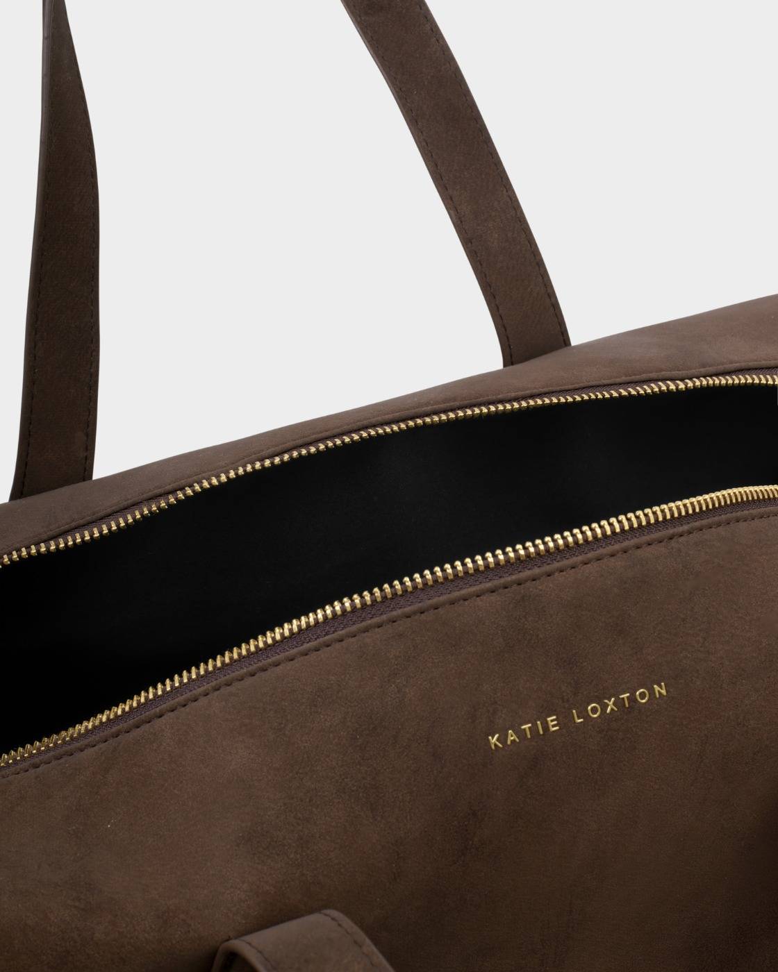 Katie Loxton Soho Weekend Bag Chocolate Washed Suedette