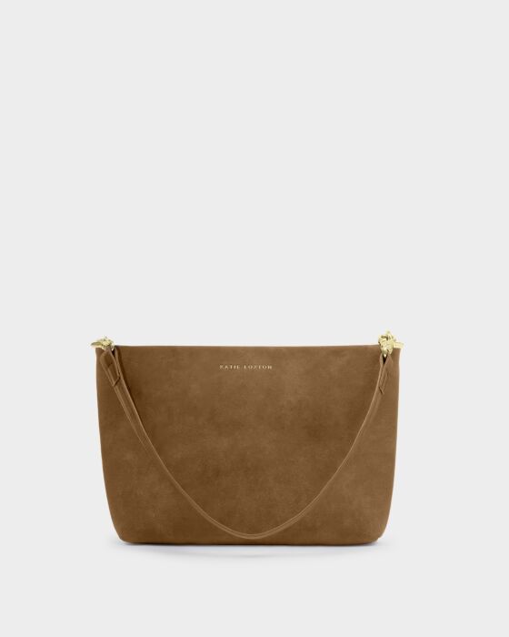 Katie Loxton Cord Small Suedette Shoulder Bag Caramel