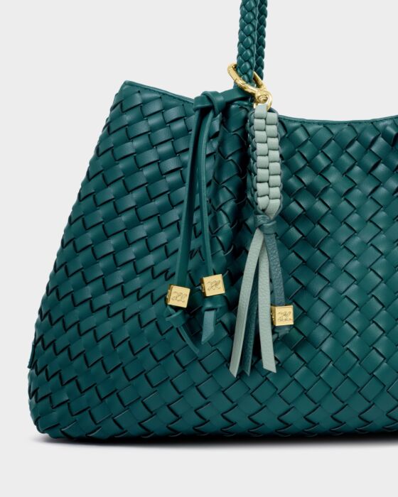 Katie Loxton Braided Keyring Bag Charm Deep Teal & Jelly Mint