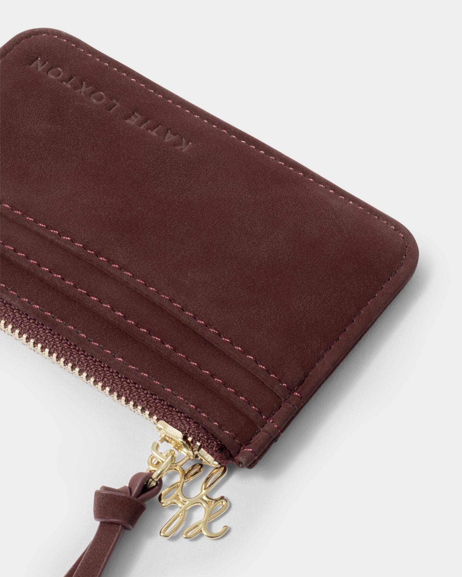 Katie Loxton Gift Boxed Coin & Cardholder Cherry Suedette