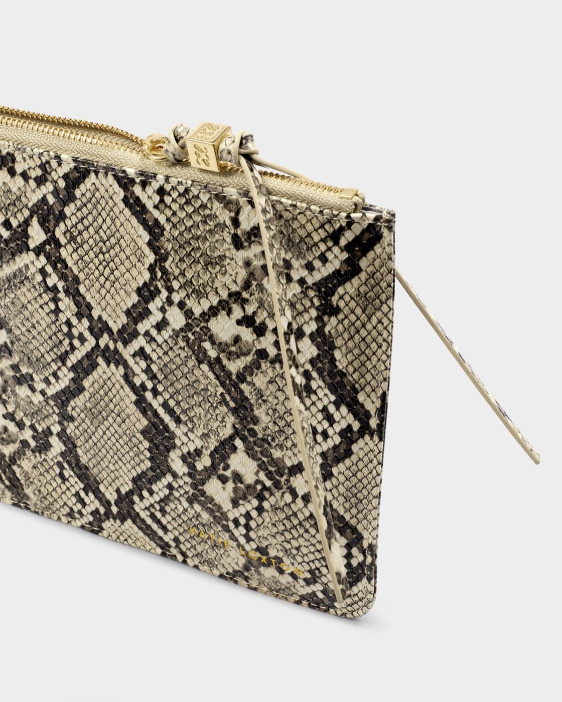 Katie Loxton Tassel Charm Pouch Faux Snake