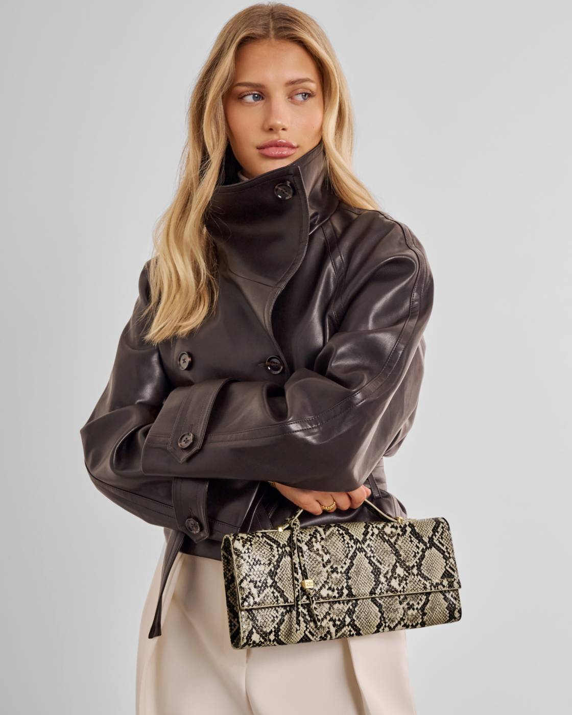 Katie Loxton Alma Clutch Faux Snake