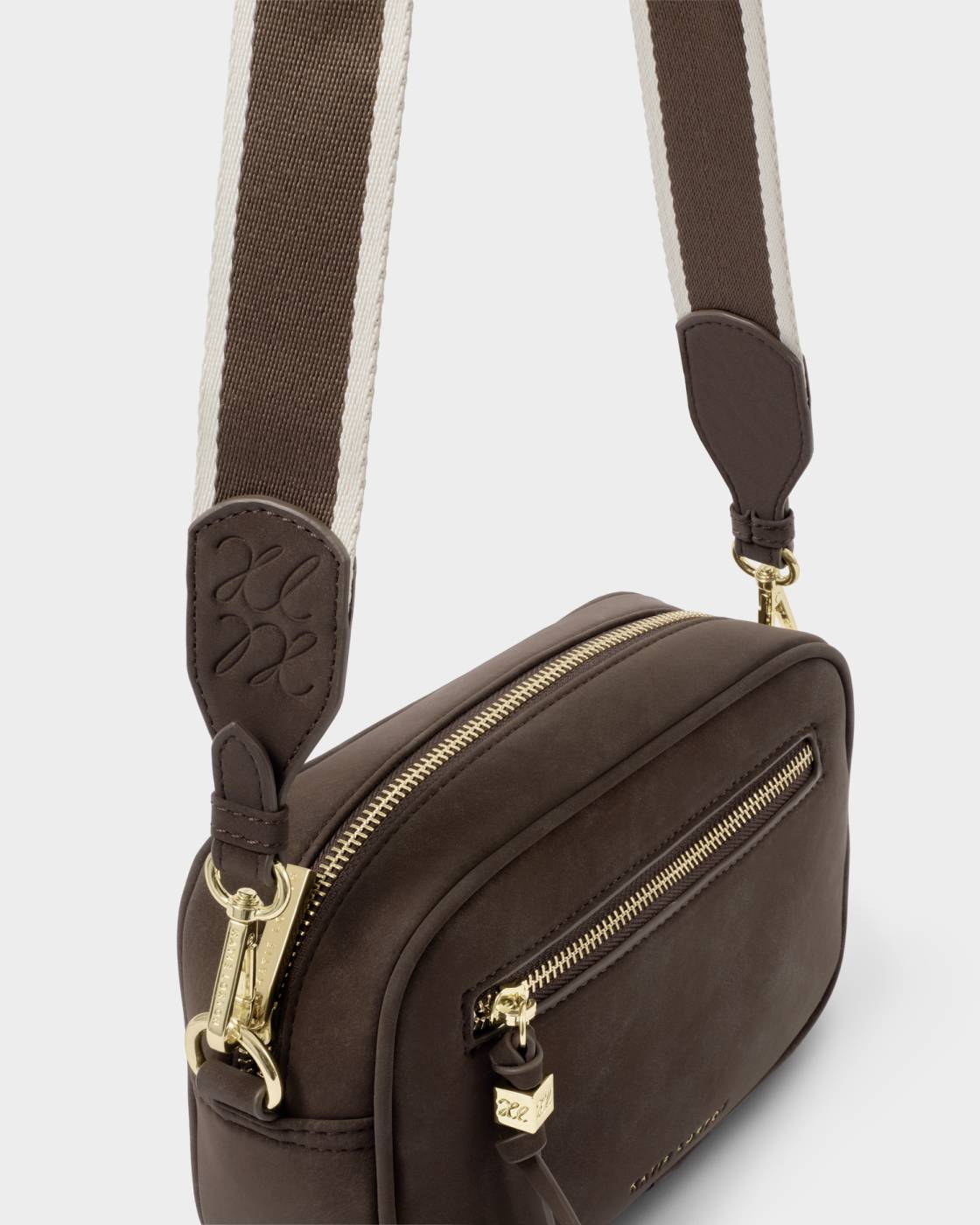 Katie Loxton Lottie Crossbody Bag Bitter Chocolate Suedette